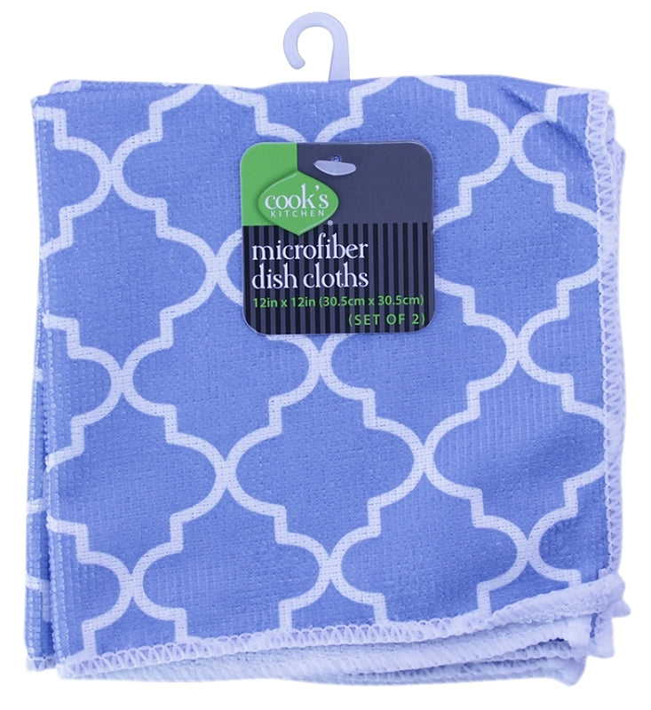 Cook's Kitchen 1005 Dish Towel, 12 in L, 12 in W, Microfiber