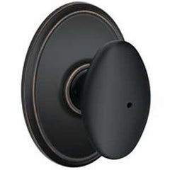 Schlage F Series F40VSIE716WKF Privacy Lever with Wakefield Trim, Mechanical Lock, Aged Bronze, Knob Handle, Metal