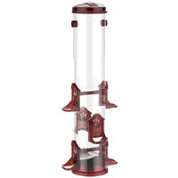 Stokes Select 38032 Bird Feeder, 18 in H, 2-1/2 qt, Polycarbonate, Red/Yellow, Hanging