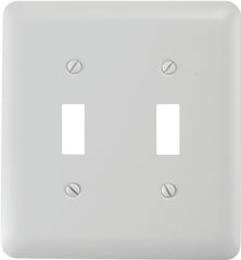 Amerelle 935TTW Wallplate, 5 in L, 4-5/8 in W, 2 -Gang, Steel, White