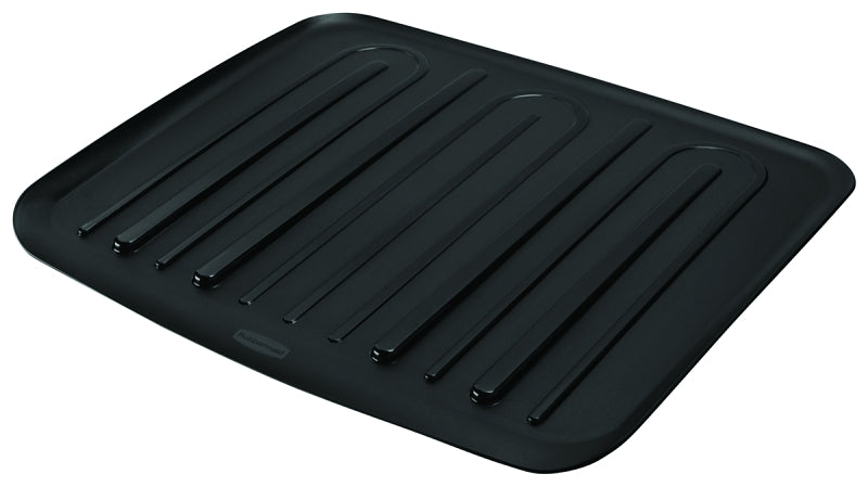 Rubbermaid FG1182MABLA Drain Board, 18 in L, 14.7 in W, 1.3 in H, Plastic, Black