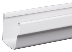 Euramax M0573 Roofing Gutter, 10 ft L, 5 in W, Vinyl, Traditional White