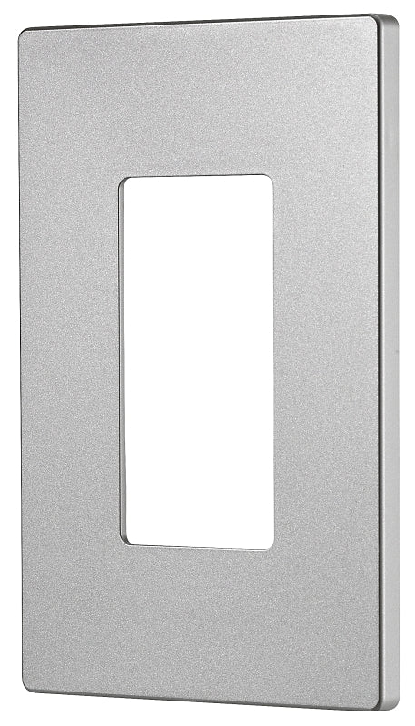 Eaton PJS Series PJS26SG-SP-L Wallplate, 4-7/8 in L, 3-1/8 in W, 1-Gang, Polycarbonate, Silver Granite, High-Gloss