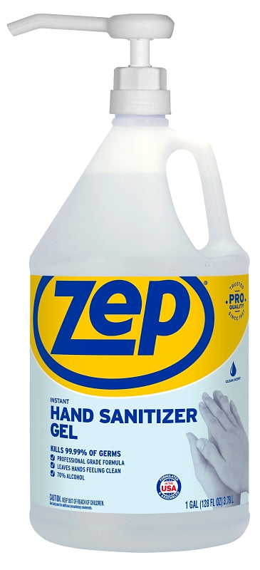 Zep 087824 Instant Hand Sanitizer, Characteristic, Clear, 1 gal Container