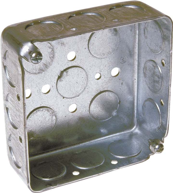 Orbit D4SB-50 Switch Box, 2 -Gang, 16 -Knockout, 1/2 in Knockout, Steel, Gray, Galvanized