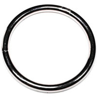 Baron 2-2-1/2 Round Weld Ring, 300 lb Working Load, 2-1/2 in Dia Ring, #2 Chain, Steel, Zinc