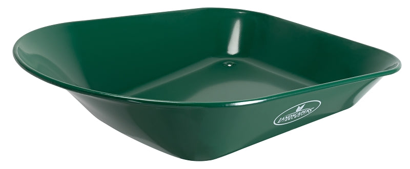 Landscapers Select Wheelbarrow Tray, 4 cu-ft Volume, 36-1/2 in L, 26-1/4 in W, 4 cu-ft, Steel, Green