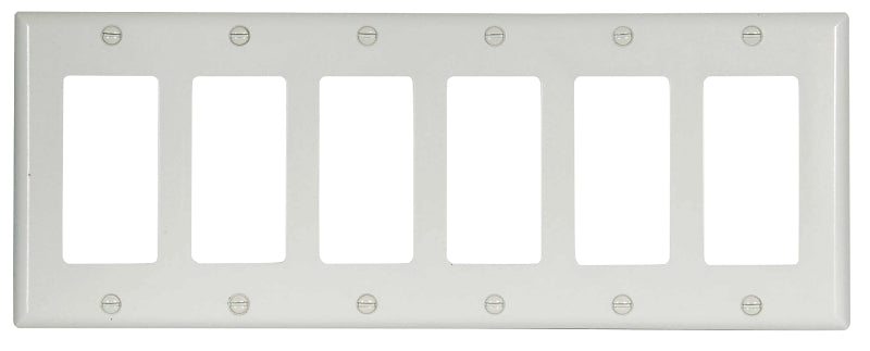 2166W-BOX WALLPLATE DECO 6G WH
