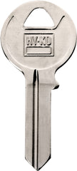 Hy-Ko 11010AMH1 Key Blank, Brass, Nickel, For: American Cabinet, House Locks and Padlocks