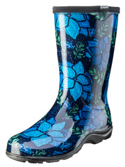 Sloggers 5018SSBL-06 Rain Boots, 6, Spring Surprise, Blue