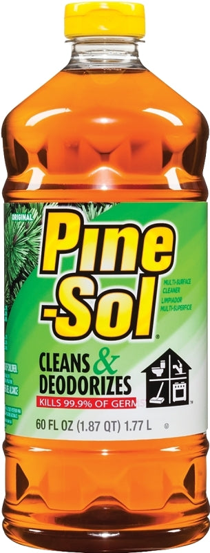 Pine-Sol 40236 Cleaner, 60 oz Bottle, Liquid, Pine, Clear Amber