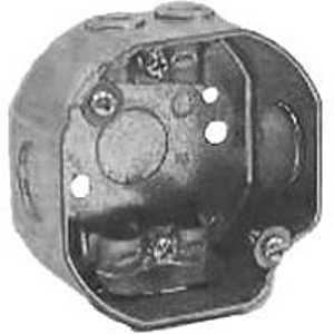 Orbit 3RB 3RB-NM Outlet Box with Extension Ring, 1 -Gang, 7 -Knockout, 1/2 in Knockout, Bracket Mounting
