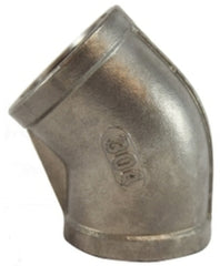 Midland Industries 62185 Pipe Elbow, 1 in, 45 deg Angle, Stainless Steel, 300 psi Pressure