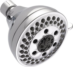 Delta 75569C Shower Head, 1.75 gpm, 1/2 in Connection, IPS, 5-Spray Function, Plastic, Chrome, 4-5/32 in Dia