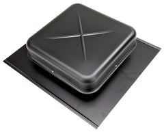 Lomanco LomanCool 550B Static Roof Vent, 15-3/8 in OAW, 50 sq-in Net Free Ventilating Area, Aluminum, Black