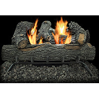 Comfort Glow Vent-Free 24" Gas Log Set, Dual Fuel, Electronic Ignition, Thermostat, 30000 BTU