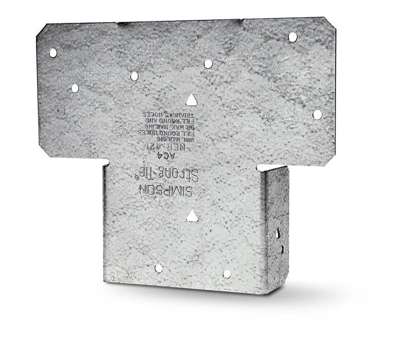 Simpson Strong-Tie AC Series AC4Z Post Cap, 4 x 4 in Post/Joist, Steel, ZMAX