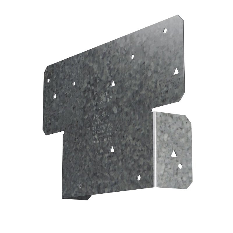 Simpson Strong-Tie AC Series AC6Z Post Cap, 6 x 6 in Post/Joist, Steel, ZMAX