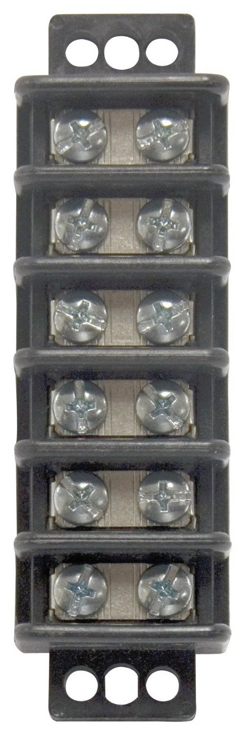 Gardner Bender GTB-406 Terminal Block, 600 V, 30 A, 6-Pole, 2-Row