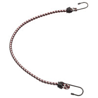 ProSource FH64017 Bungee Stretch Cord, 8 mm Dia, 24 in L, Polypropylene, Black, Hook End