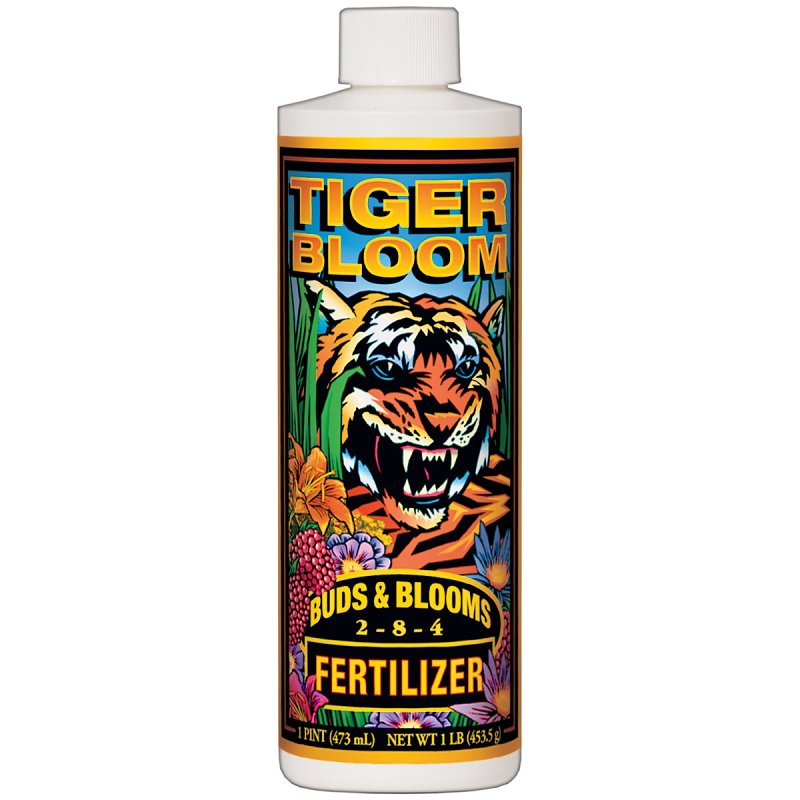 Tiger Bloom FX793226 Plant Food, 1 pt Bottle, Liquid, 2-8-4 N-P-K Ratio