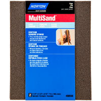 Norton MultiSand 00938 Sanding Sponge, 5-1/2 in L, 4-1/2 in W, Fine, Aluminum Oxide Abrasive