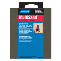 Norton MultiSand 00939 Sanding Sponge, 5-1/2 in L, 4-1/2 in W, Medium, Aluminum Oxide Abrasive