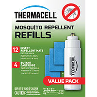 Thermacell MR400-12 Repellent Refill, Includes: (4) Fuel Cartridges, (12) Repellent Mats