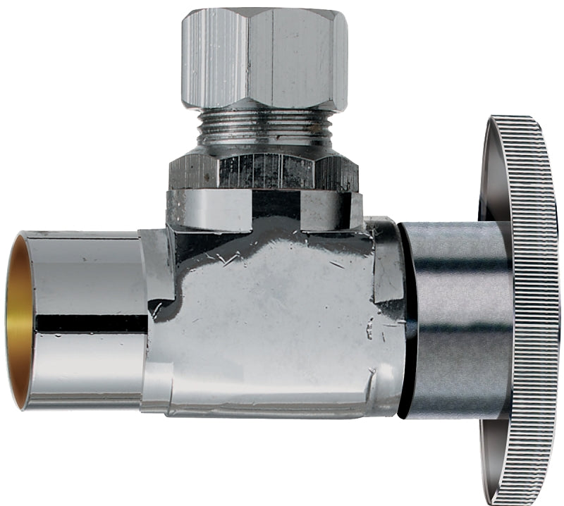 Plumb Pak PPC60-1PCLF Angle Stop Valve, 1/2 x 1/2 in Sweat x OD
