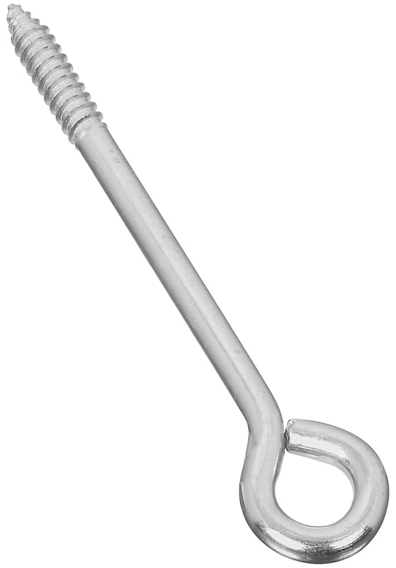 National Hardware N220-699 Lag Screw Eye, 1.62 in L Thread, 6 in OAL, 175 lb Working Load, Steel, Zinc