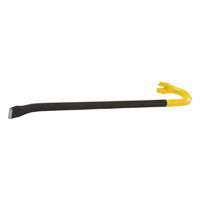 STANLEY 55-118 Ripping Bar, 18 in L, Beveled/Gooseneck/Slotted Tip, HCS, 3/4 in Dia