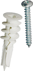 Buildex E-Z Ancor 11353 Wall Anchor, 1-5/16 in L, Fiber Reinforced Nylon, 50 lb