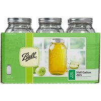 Ball 2213524 Mason Jar, Wide Mouth, 64 oz, Glass, Includes: Metal Lid