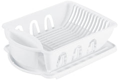 Sterilite 06218006 Sink Set, 17-5/8 in L, 13-1/4 in W, 5-1/2 in H, Plastic, White