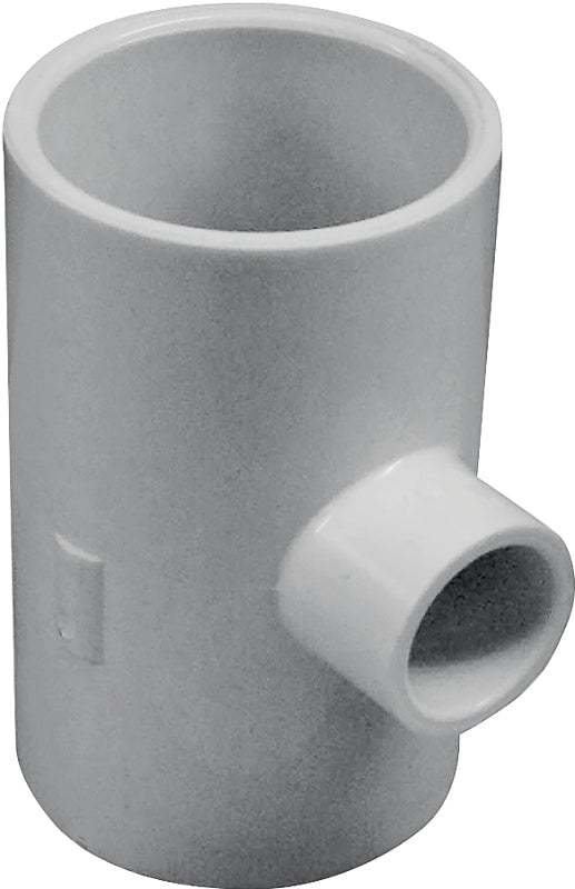 Lasco 401209BC Reducing Pipe Tee, 1-1/2 x 1/2 in, Slip, PVC, SCH 40 Schedule