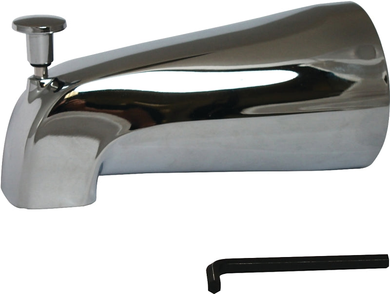 Plumb Pak PP22538 Bathtub Spout, 3/4 in Connection, IPS, Zinc, Chrome Plated, For: 1/2 in or 3/4 in Pipe