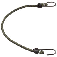 ProSource FH64016 Bungee Stretch Cord, 8 mm Dia, 20 in L, Polypropylene, Camouflage, Hook End