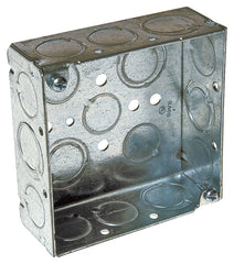 Raco 8189 Outlet Box, 2-Gang, 16-Knockout, Steel, Gray, Ceiling