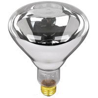 Feit Electric 125R40/1 Incandescent Reflector Heat Bulb, 125 W, BR40 Lamp, E26 Medium Lamp Base, 1300 Lumens, Clear Lamp