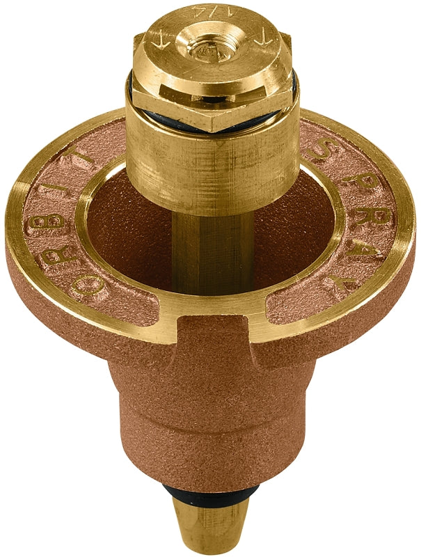 Orbit 54072 Sprinkler Head with Nozzle, 1/2 in Connection, FNPT, 15 ft, Brass