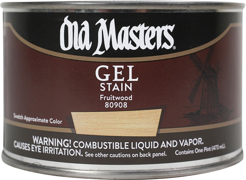 Old Masters 80908 Gel Stain, Fruitwood, Liquid, 1 pt, Can