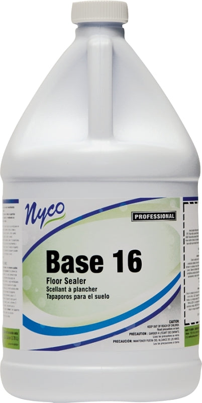 nyco NL140-G4 Floor Sealer, Paste, Acrylic, Opaque White, 128 oz Pail