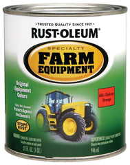 RUST-OLEUM SPECIALTY 7458502 Farm Equipment Enamel, Allis Chalmers Orange, 1 qt Can