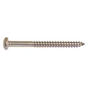 Reliable PKAS61VP Screw, #6-18 Thread, Pan Head, Square Drive, Type A Point, Stainless Steel, 100 BX