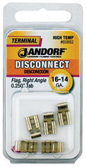 Jandorf 60882 Disconnect Terminal, 16 to 14 AWG Wire, Copper Contact