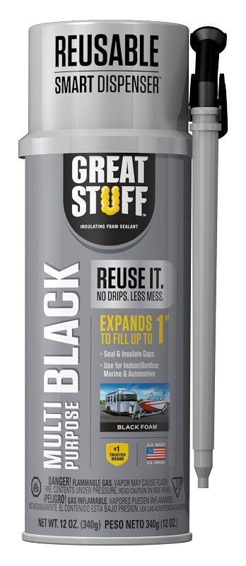 Great Stuff 99112876 Multi-Purpose Insulating Foam Sealant, Black