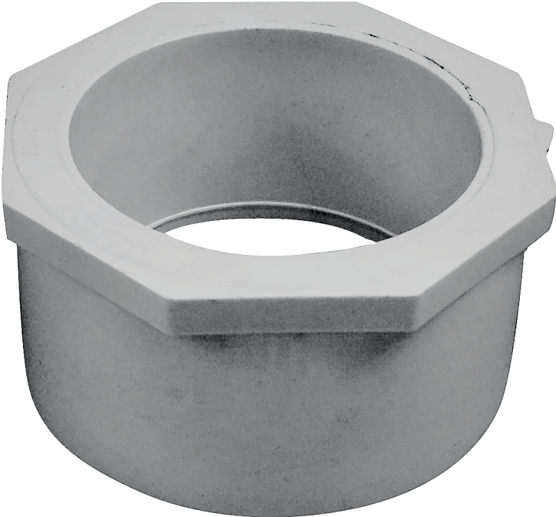 Lasco 437422BC Reducing Bushing, 4 x 3 in, Spigot x Slip, PVC, SCH 40 Schedule