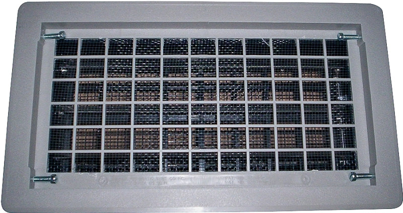 Bestvents 315CGR Foundation Vent, 62 sq-in Net Free Ventilating Area, Mesh Grill, Thermoplastic, Gray