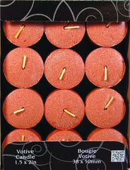 CANDLE-LITE 1276549 Scented Votive Candle, Cinnamon Pecan Swirl Fragrance, Caramel Brown Candle, 10 to 12 hr Burning