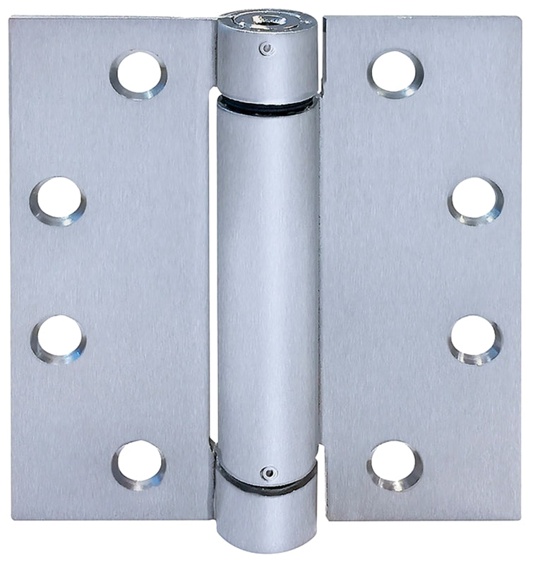 Tell Manufacturing HG100318 Spring Hinge, Stainless Steel, Satin, Fixed Pin, Wall Mounting